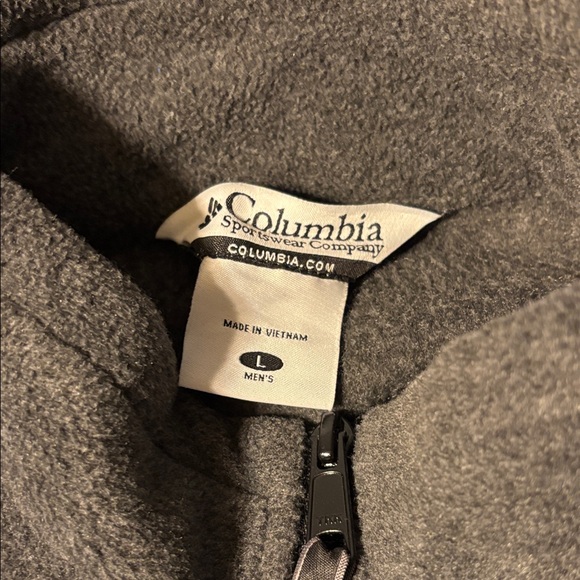 Columbia Men's charcoal Zip-Up Fleece Sweater - Picture 2 of 4